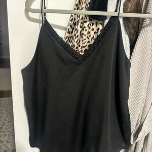 Express Black Lace-Trim Camisole